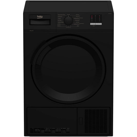 Beko DTLCE80051B 8kg Freestanding Condenser Tumble Dryer with Sensor Programmes Black
