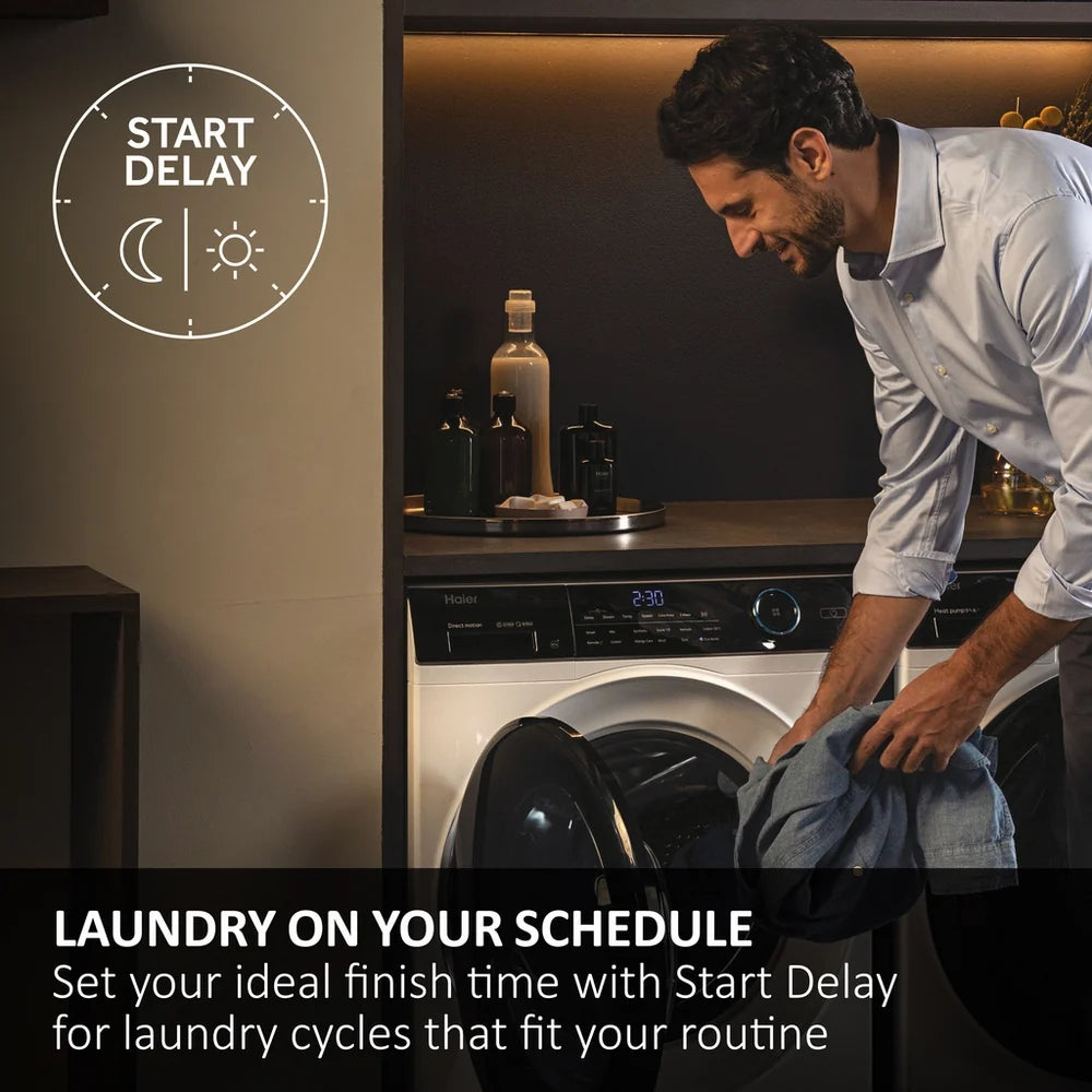 HAIER X Series 11 HD90-A3Q397U1 WiFi-enabled 9kg Heat Pump Tumble Dryer White - A+++ Rated