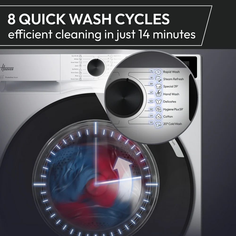 Hoover HGWD 485S8C-80 8kg+5kg 1400 Spin Front Loading Washer Dryer White