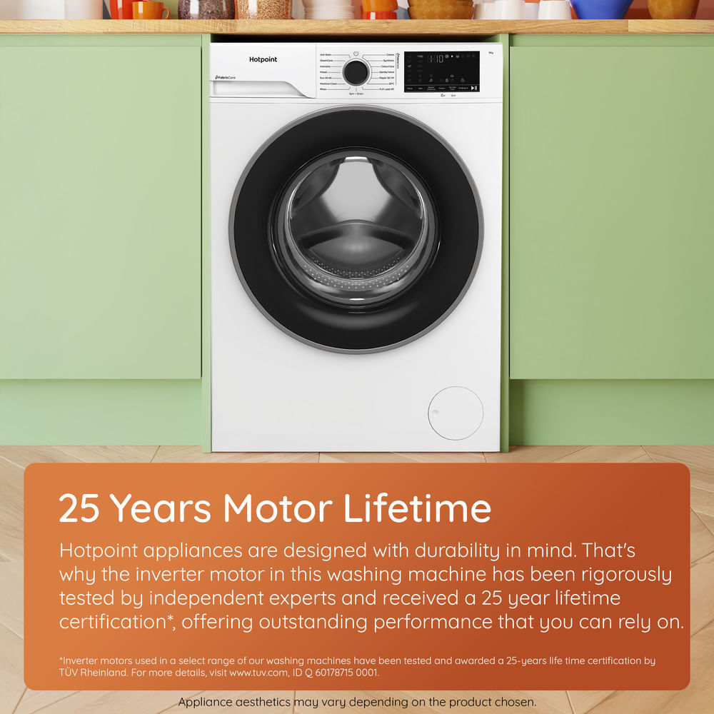 Hotpoint HB 93G CARE UK Freestanding 9kg 1400rpm Washing Machine with PetHairCare Grey HB93GCAREUK