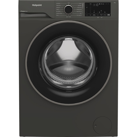 Hotpoint HB 93G CARE UK Freestanding 9kg 1400rpm Washing Machine with PetHairCare Grey HB93GCAREUK