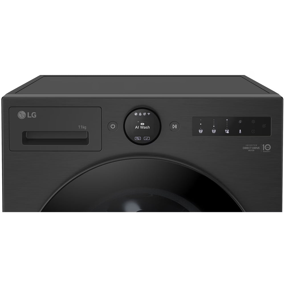 LG Series 7 AI Direct Drive F4X7011TBB 11 kg 1400 Spin Washing Machine Matte Black - A Rated