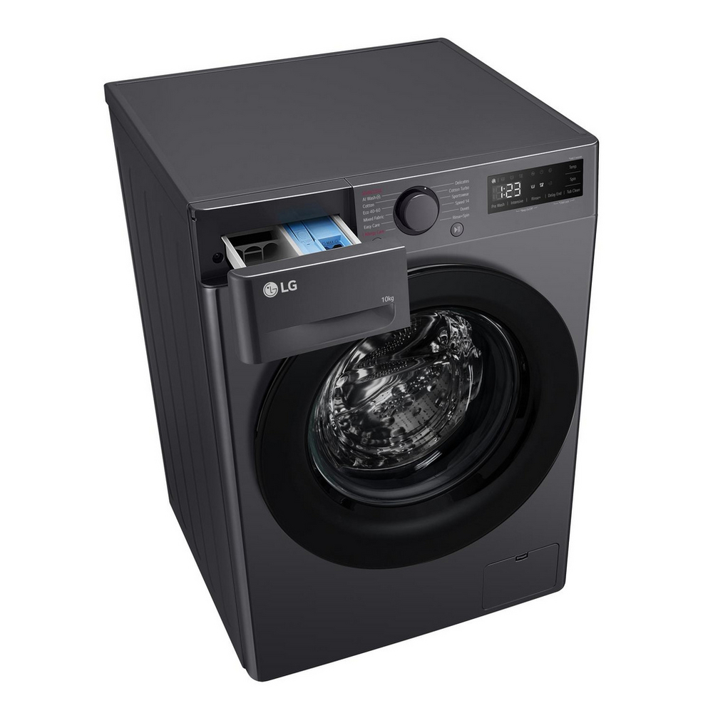 LG Series 4 AI Direct Drive F4Y510GBLN1 10kg 1400 Spin Washing Machine Slate Grey - A Rated