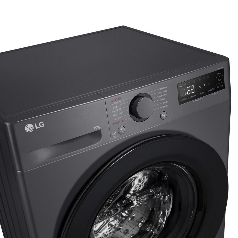 LG Series 4 AI Direct Drive F4Y510GBLN1 10kg 1400 Spin Washing Machine Slate Grey - A Rated