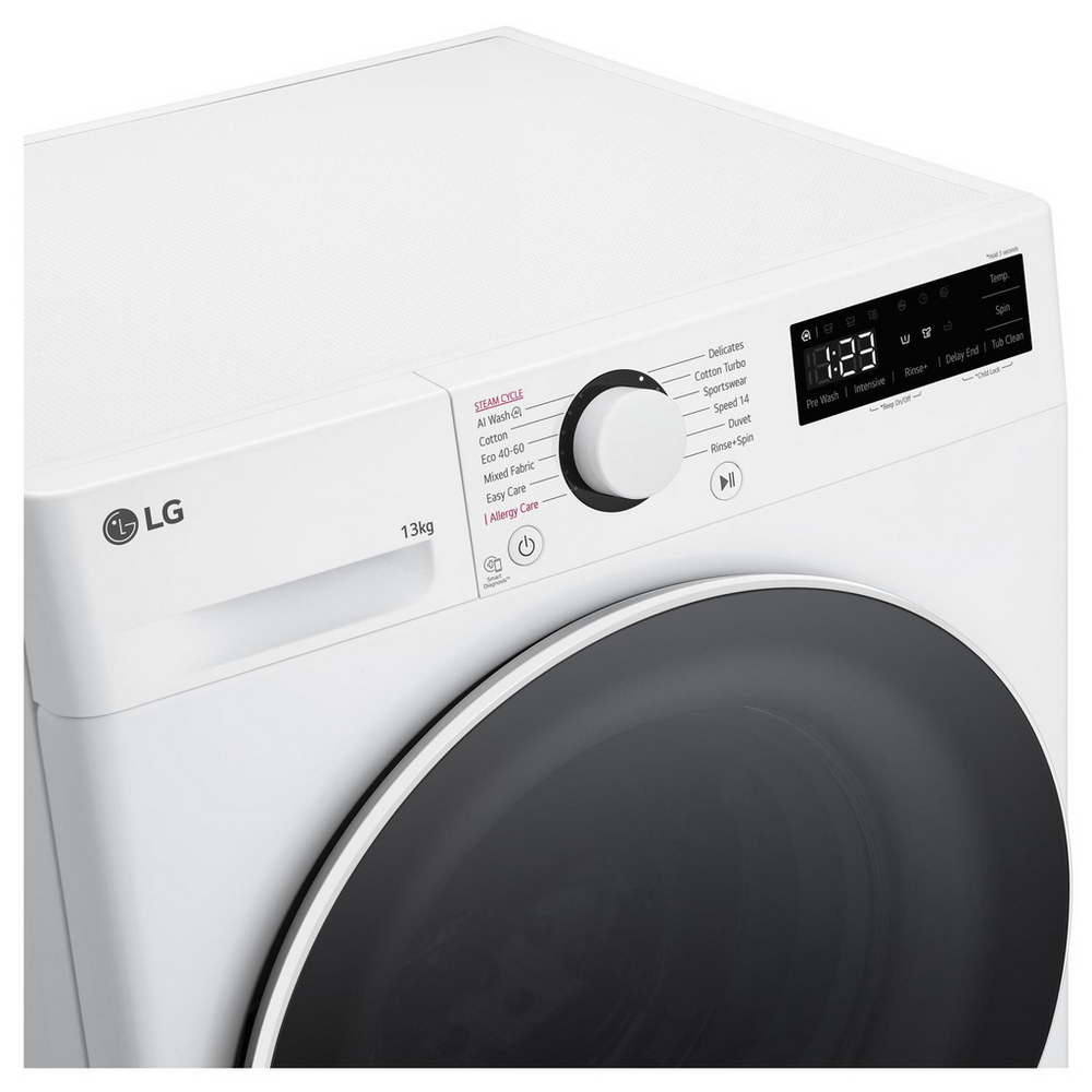 LG Series 4 AI Direct Drive F4Y513WWLN1 13kg 1400 Spin Washing Machine White - A Rated