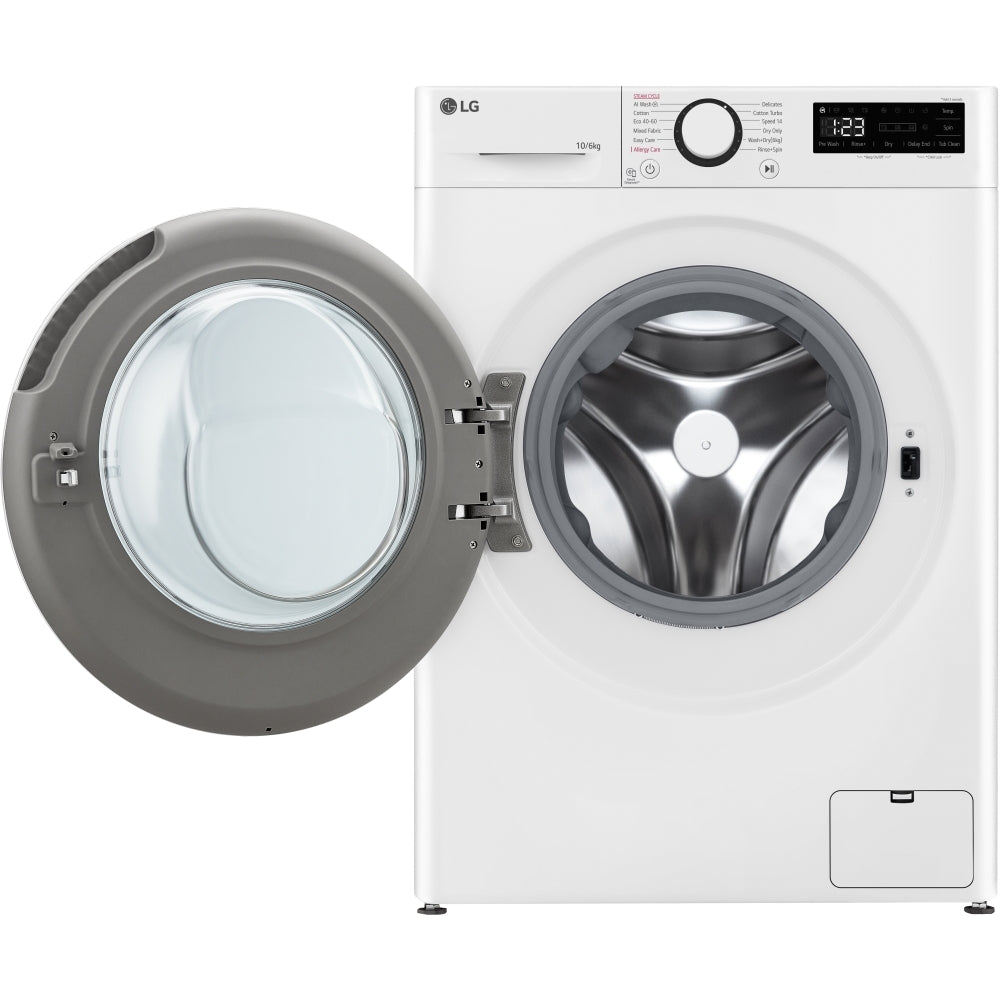 LG Series 4 FWY606WWLN1 AI Direct Drive 10kg Wash 6kg Dry 1400 Spin Washer Dryer - White