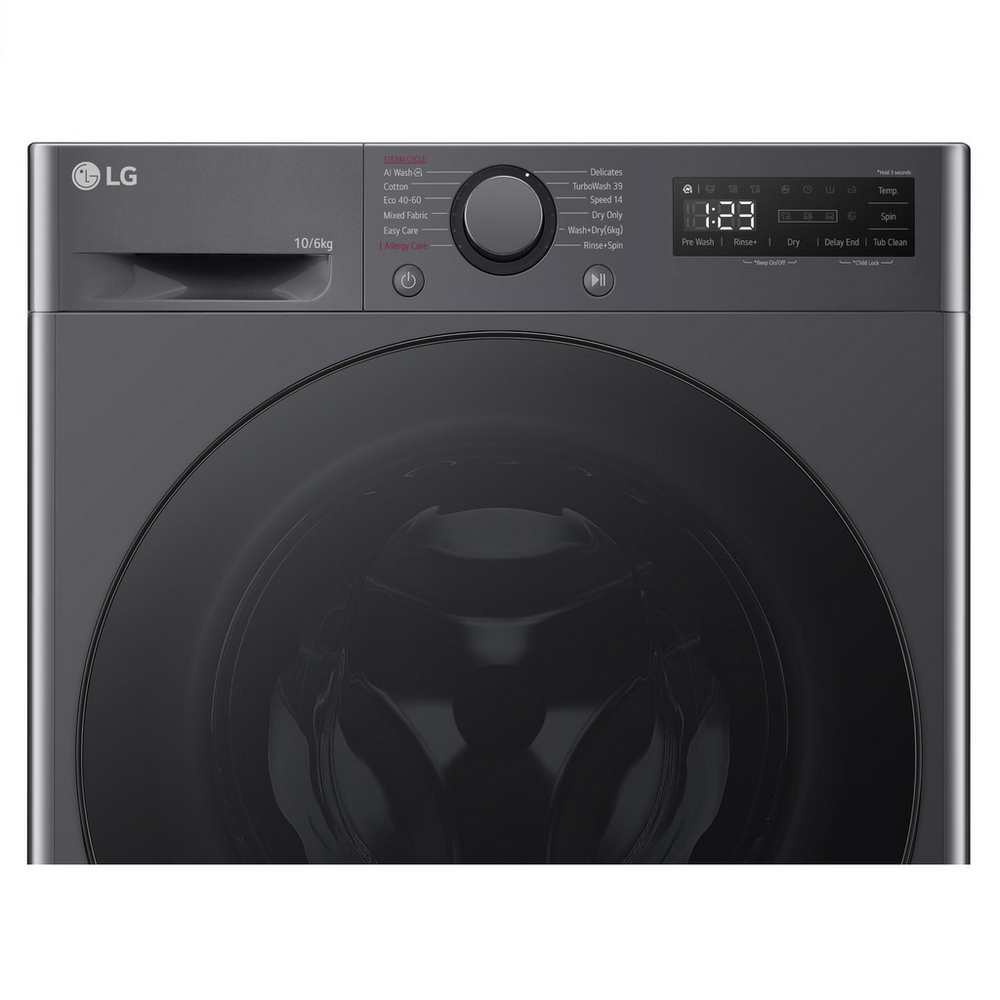 LG Series 4 Pro AI Direct Drive FWY706GBTN1 10kg/6kg 1400 Spin Washer Dryer Slate Grey - A/D Rated