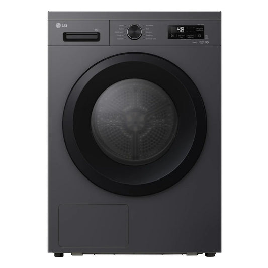LG Series 2 ThinQ RHX1009NMK 9kg Heat Pump Tumble Dryer Grey - A+++ Rated