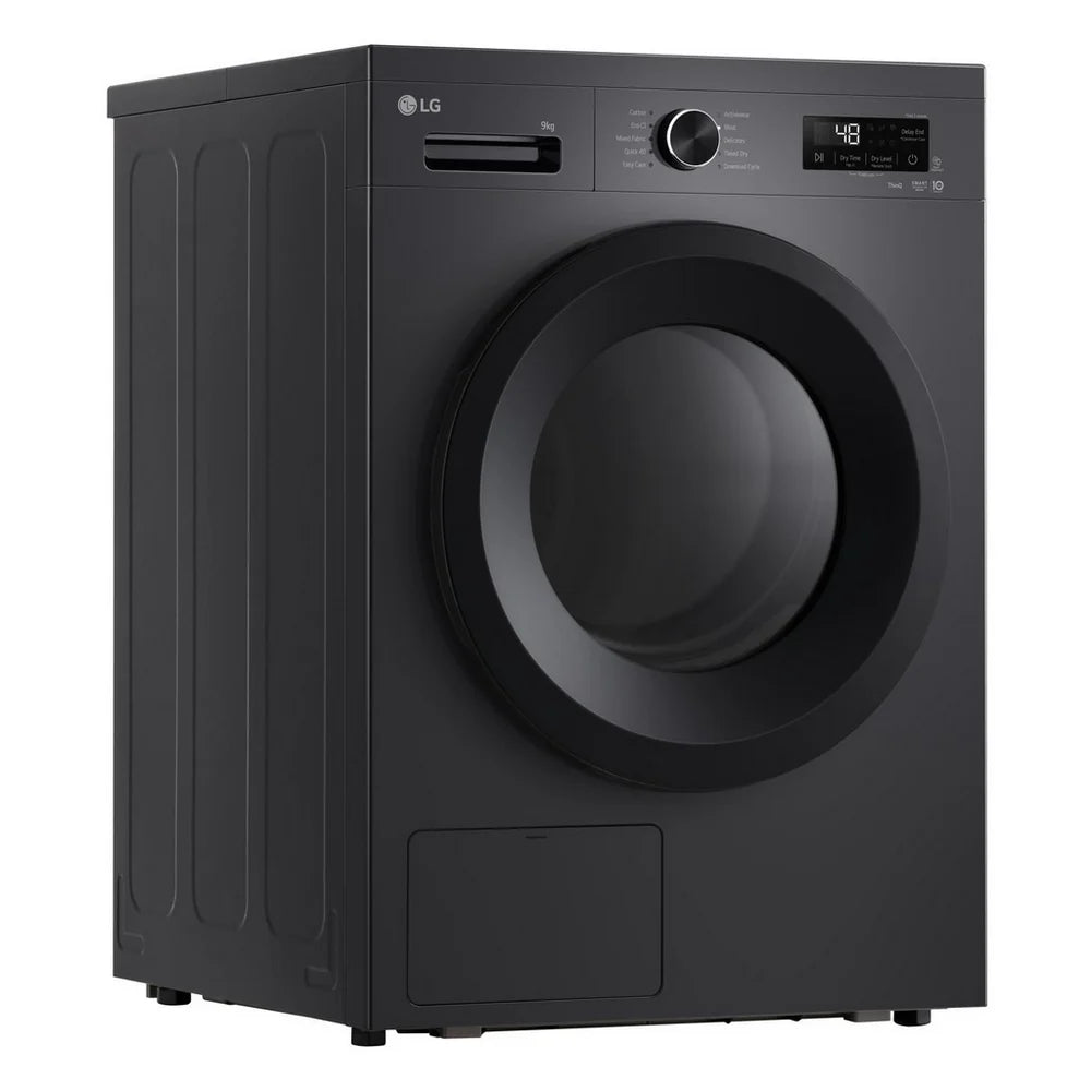LG Series 2 ThinQ RHX1009NMK 9kg Heat Pump Tumble Dryer Grey - A+++ Rated