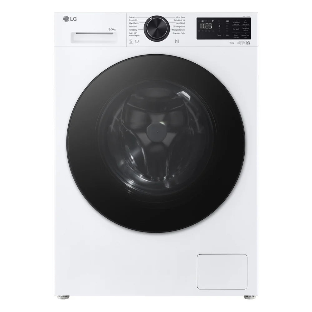LG Series 3 AI Direct Drive W2X5085TLB 8+5kg 1200 Spin WiFi Connected Washer Dryer - White