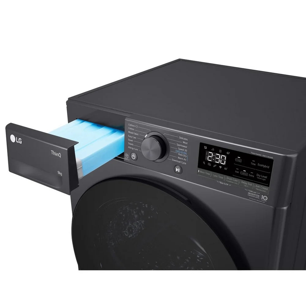 LG Series 4 ThinQ FDV709GN 9kg Dual Inverter Heat Pump Tumble Dryer Grey - A++ Rated