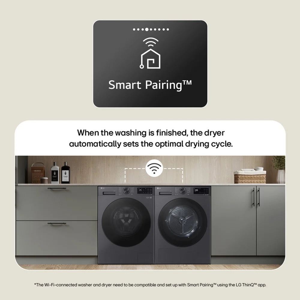 LG Series 5 RHX5009TWB 9kg Dual Inverter Heat Pump Tumble Dryer White A+++ Rated