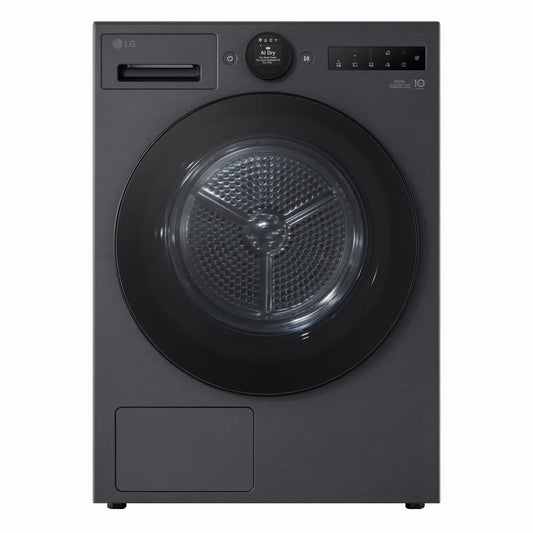 LG Series 7 AI Dry RHX7010TBB 10 kg Heat Pump Tumble Dryer Matte Black - A+++ Rated