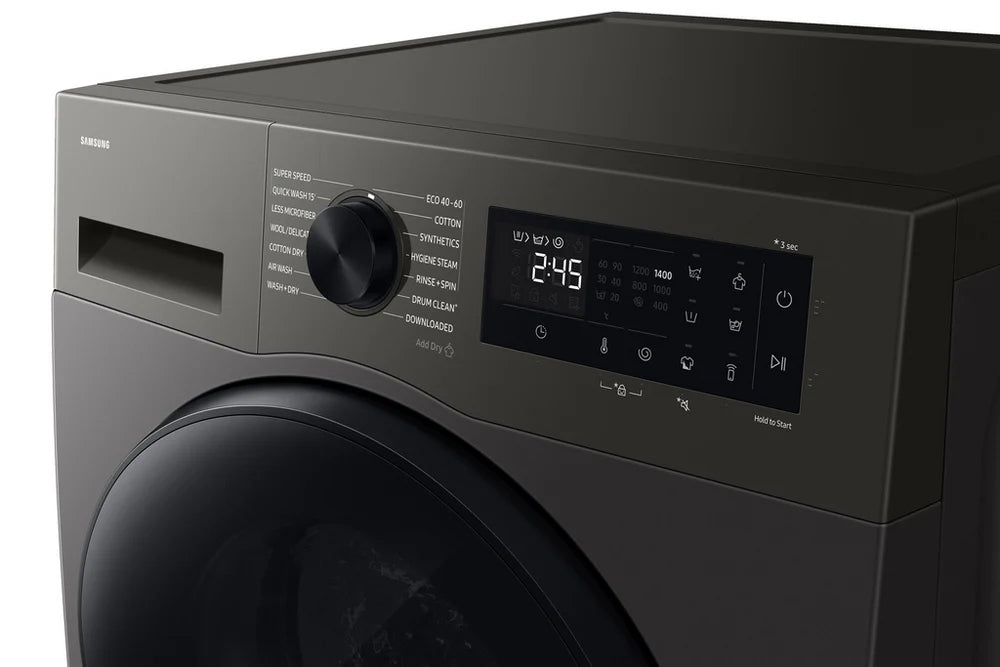 Samsung Series 5 WD90HG5U34BXEU Ecobubble AI Energy 9kg+6kg 1400 Spin Washer Dryer - Inox