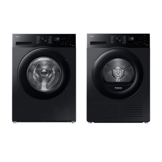 Samsung Series 5 WW11DG5B25ABEU 11kg 1400rpm Washing Machine & Series 5 DV90CGC0A0ABEU 9kg Heat Pump Tumble Dryer Black